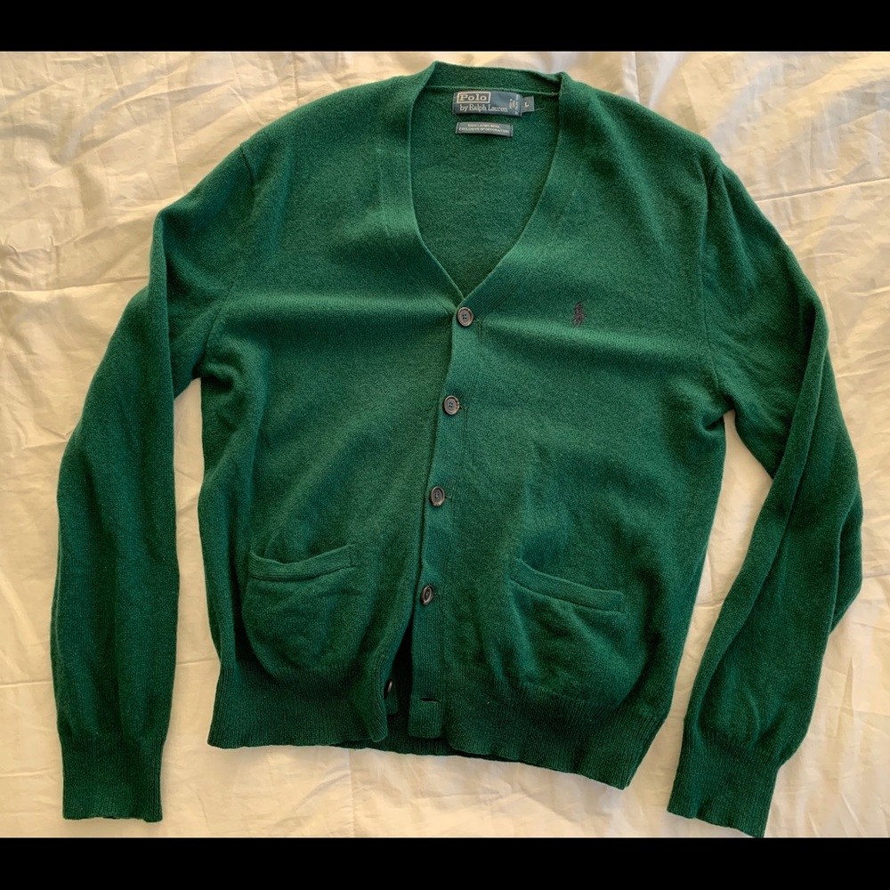 Polo by Ralph Lauren forest green Large cardigan